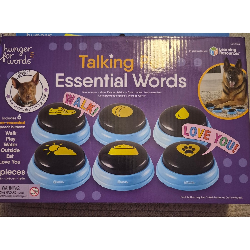 Learning Resources Hunger for Words Talking Pet Essentn bl Words 6 Buttons